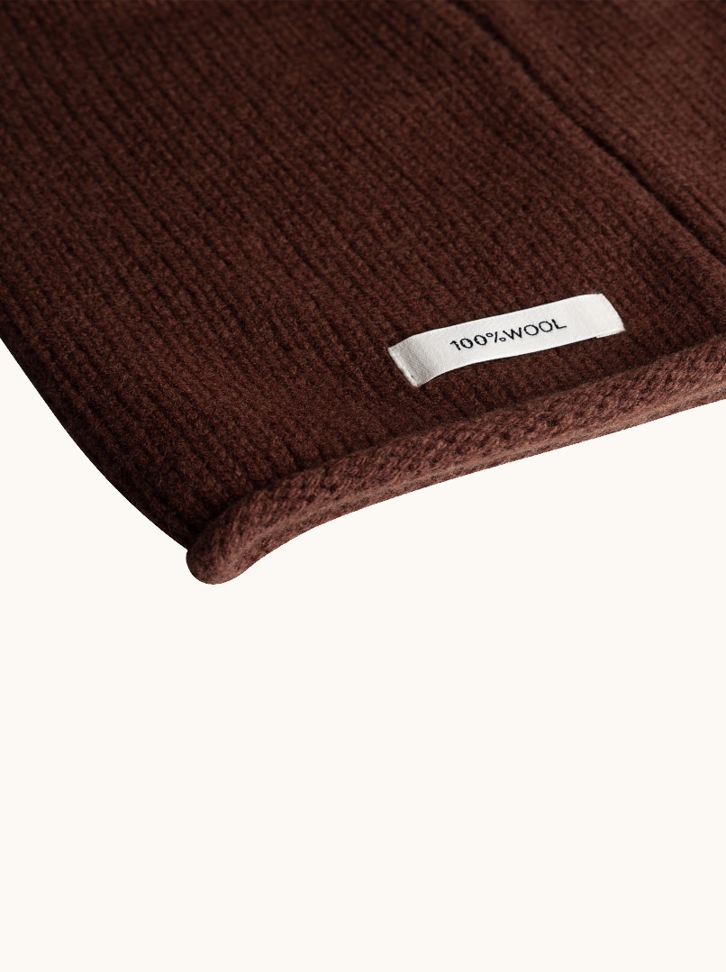 Wool cap with rolled brim brown smurfette image 3