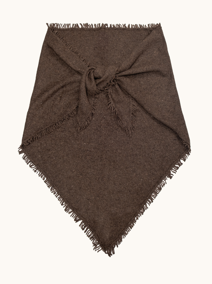 Fringed wool shawl BRUNA PREMIUM wool 100%. image 1