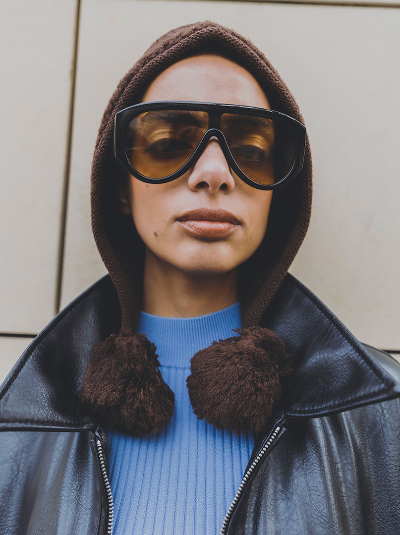 Beanie with binding 100% wool grey image 2