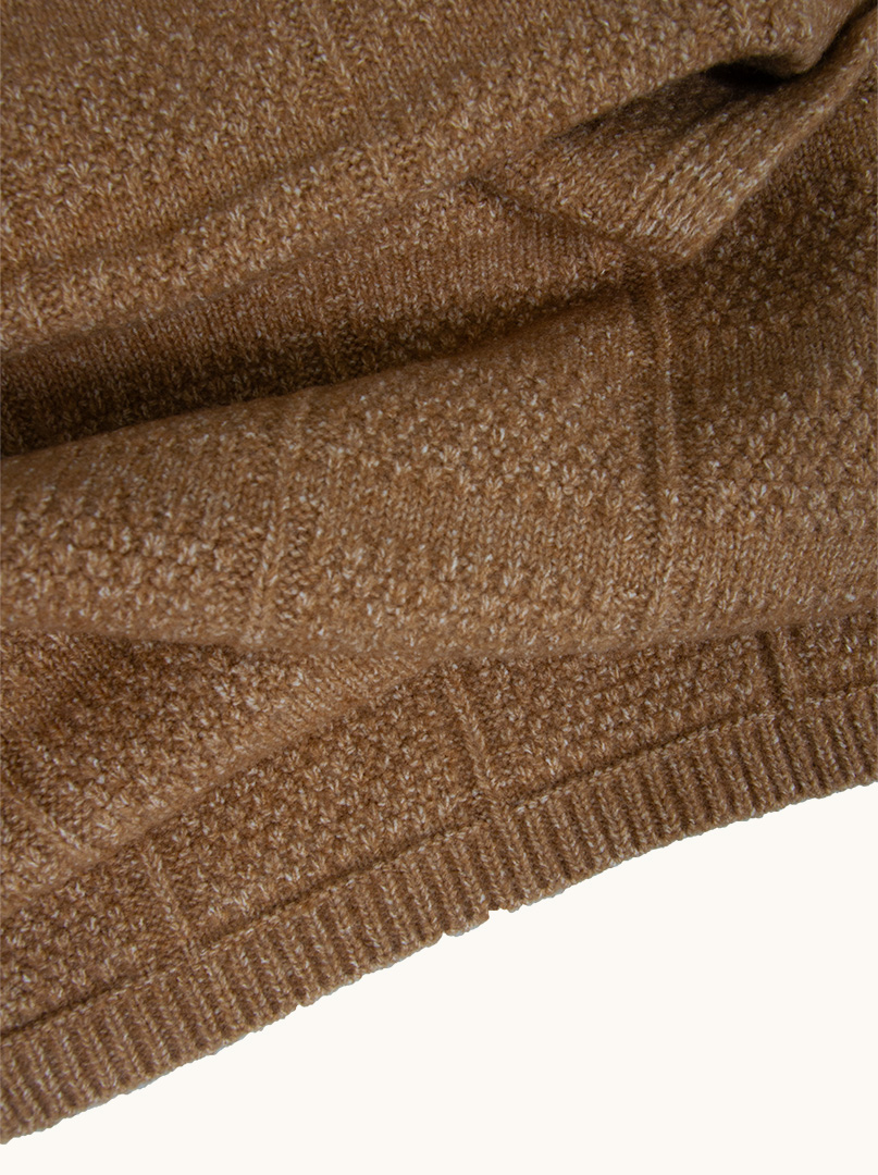 Scarf in caramel brown 35 cm x 180 cm image 3