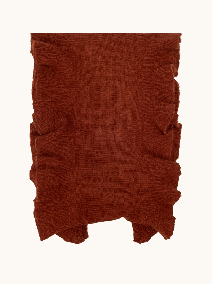 Exclusive cashmere shawl in copper color 50 cm x 220 cm PREMIUM image 2