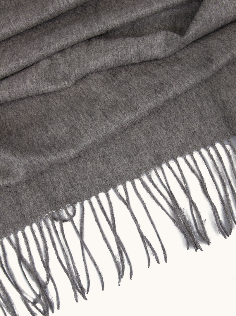 Scarf 100% wool warm grey 70 cm x 180 cm image 4