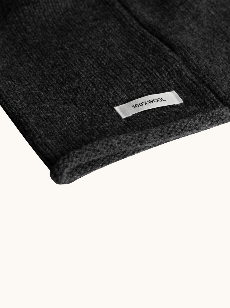 Wool cap with curled brim grey smurfette hat image 3