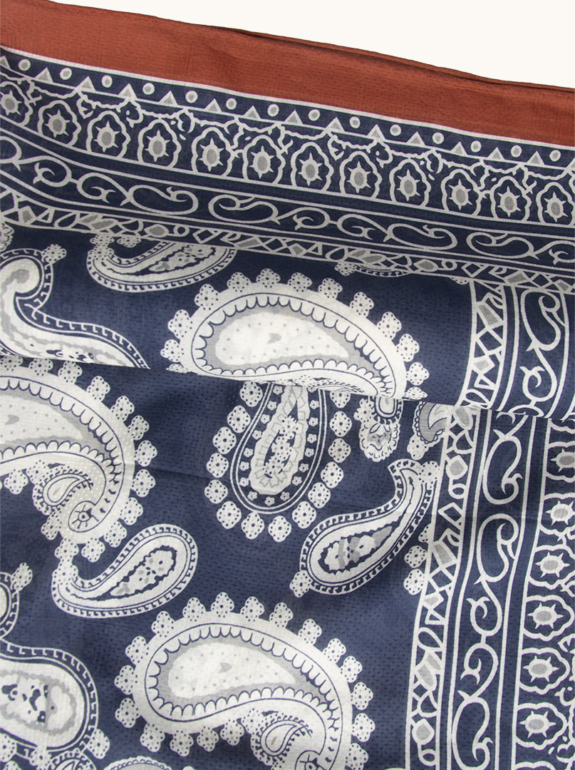 Mulberry silk scarf with cotton in mosaic 65cm x 65cm image 4