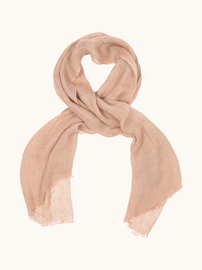  Linen shawl in powder pink 75cm x 215 cm image 1