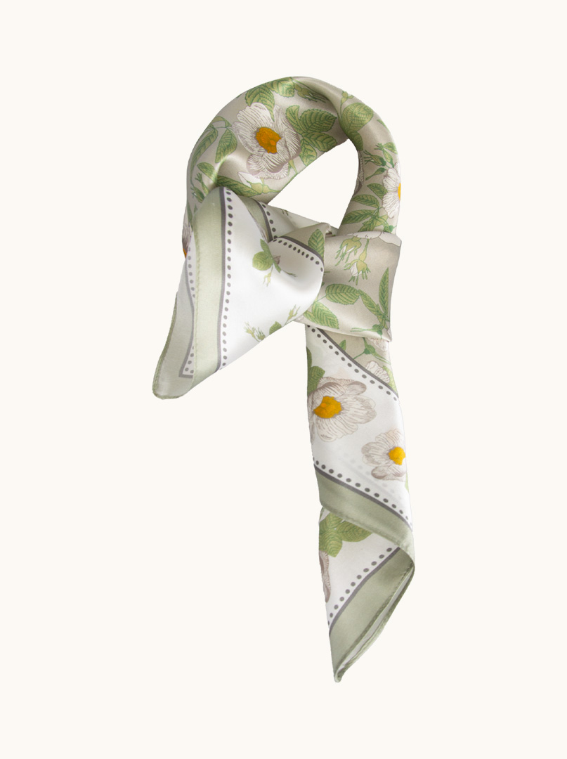 Silk scarf Meadow of Whispers 68cm x 68cm image 1