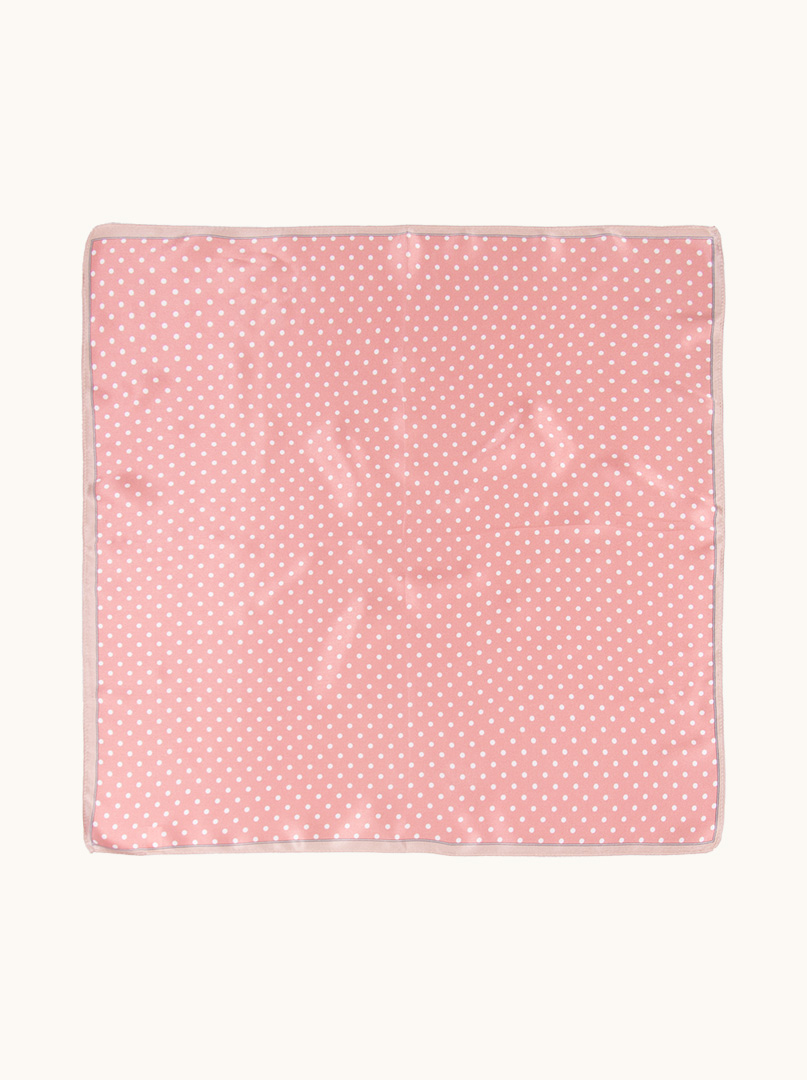 Small silk gavroche scarf in fine dots 53x53 cm image 3