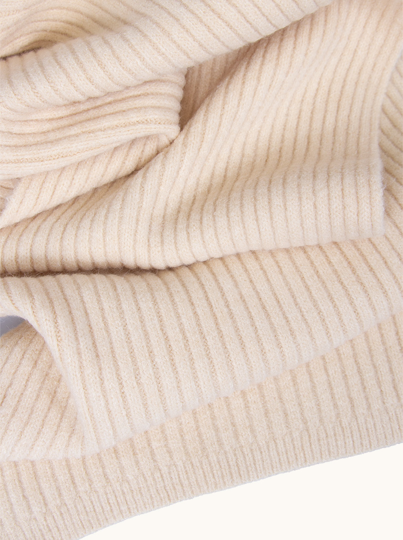 Ecru  striped scarf 35 cm x 200 cm image 3
