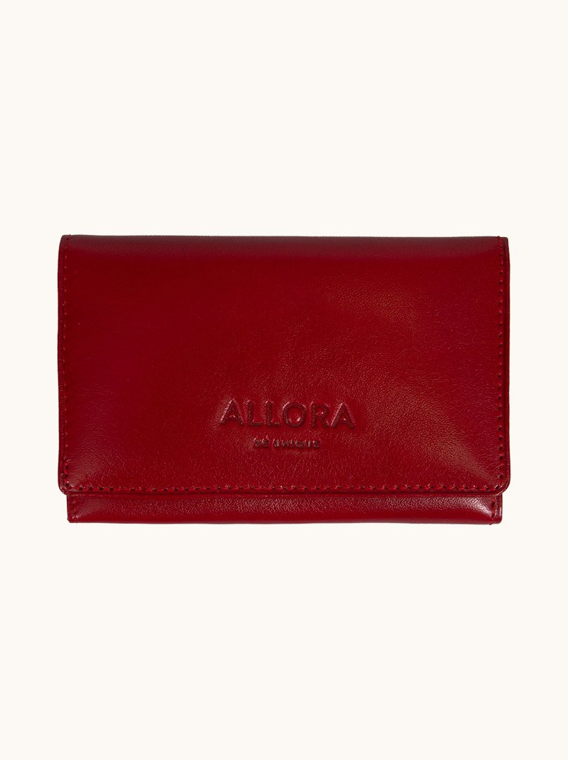 Small red Allora wallet in cowhide leather - Allora image 1