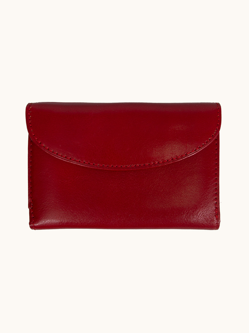 Small red Allora wallet in cowhide leather - Allora image 3