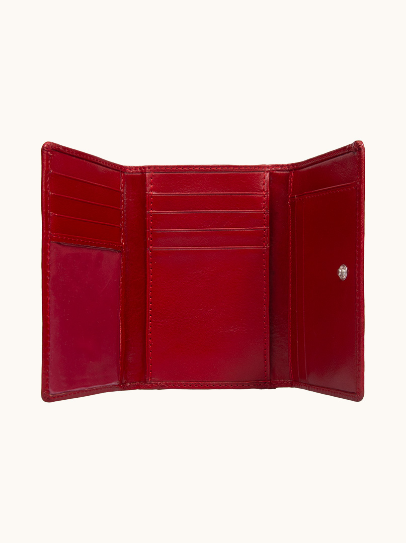 Small red Allora wallet in cowhide leather - Allora image 4