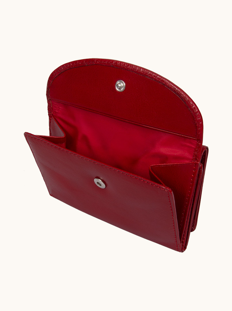 Small red Allora wallet in cowhide leather - Allora image 2