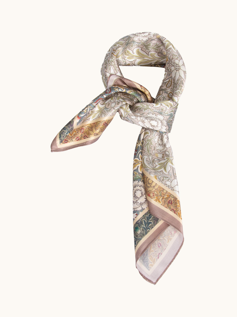 Silk scarf in the style of classic elegance 68cm x68cm image 1
