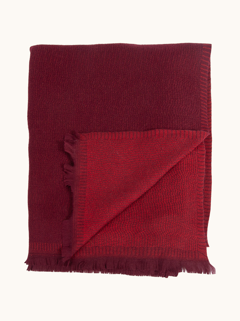 Maroon shawl with fine texture 65 cm x 190 cm image 2