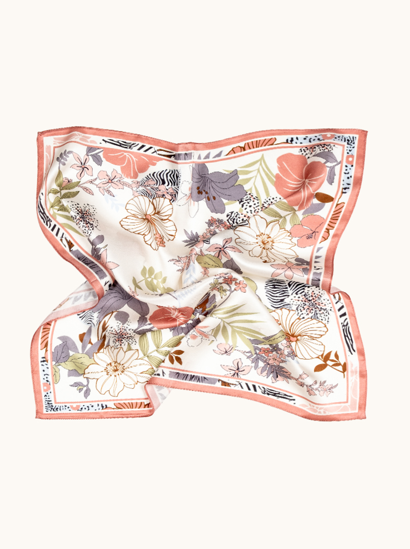 Small exotic silk scarf 53cm x53cm image 1