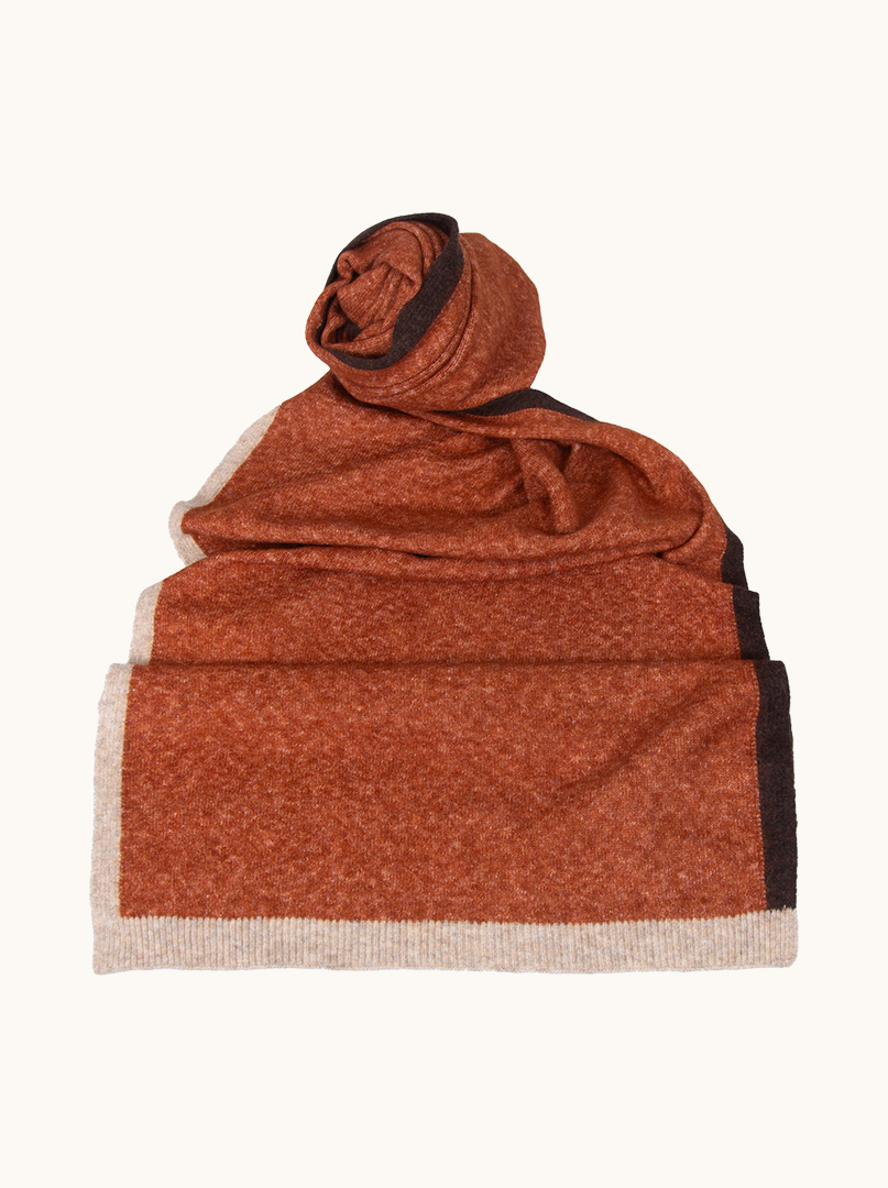 Brown shawl 50 cm x 200 cm image 1