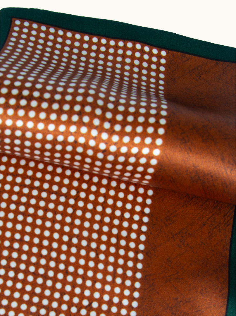 Two-sided dotted silk scarf 15cm x 145cm image 1