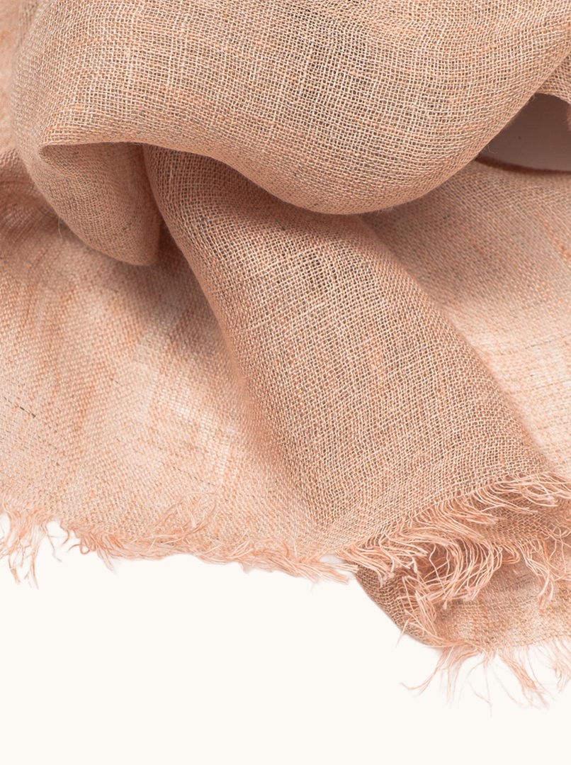  Linen shawl in powder pink 75cm x 215 cm image 3