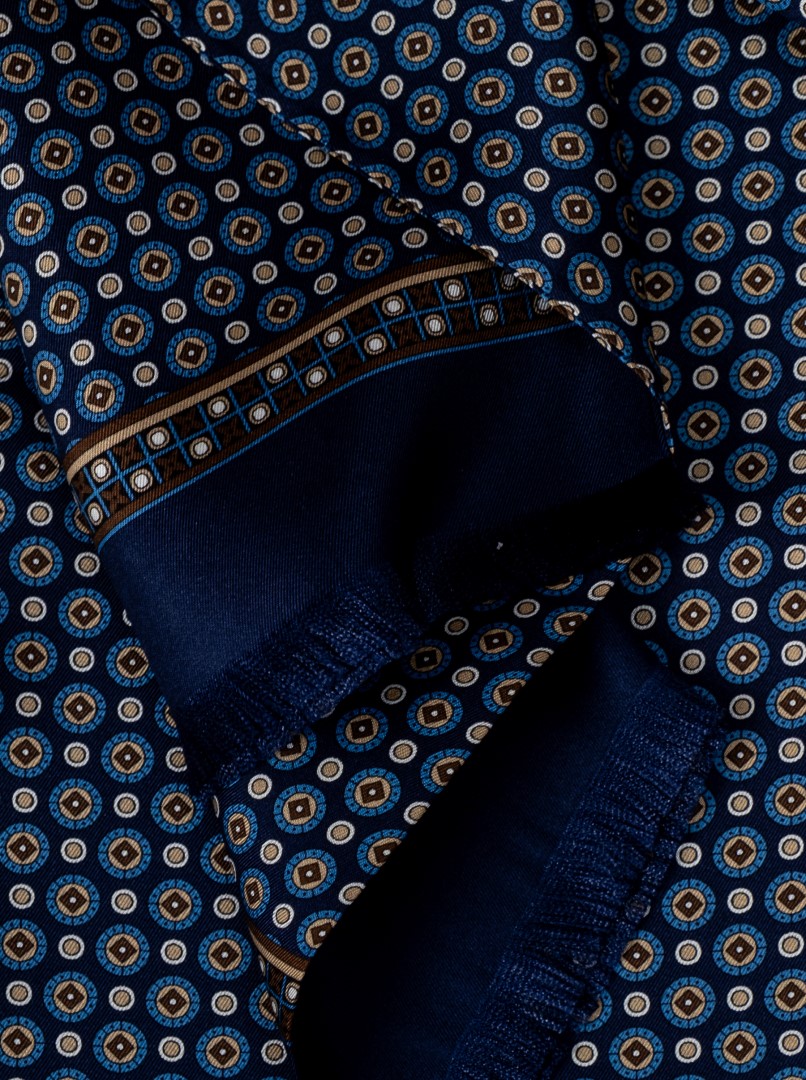 Exclusive men's scarf with geometric patterns, 25 cm x 160 cm image 3