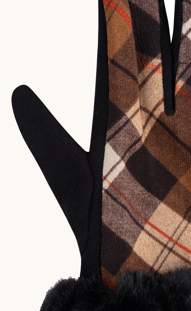 Wool gloves in black with insulator image 3