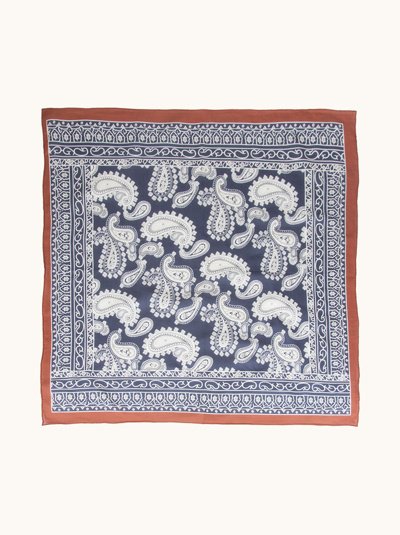 Mulberry silk scarf with cotton in mosaic 65cm x 65cm image 2