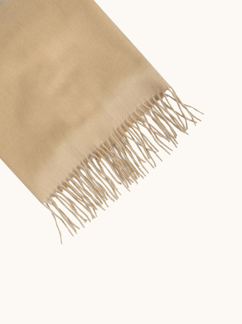 Scarf 100% wool warm beige 70 cm x 180 cm image 3