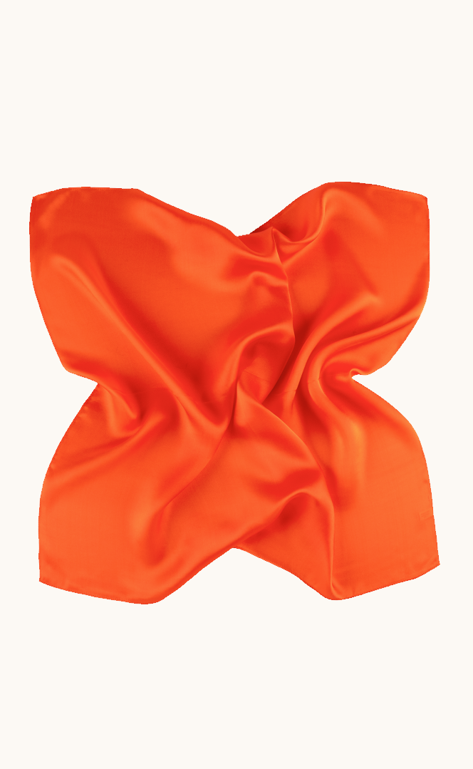 Silk scarf in powder pink 65 cm x 65 cm image 3