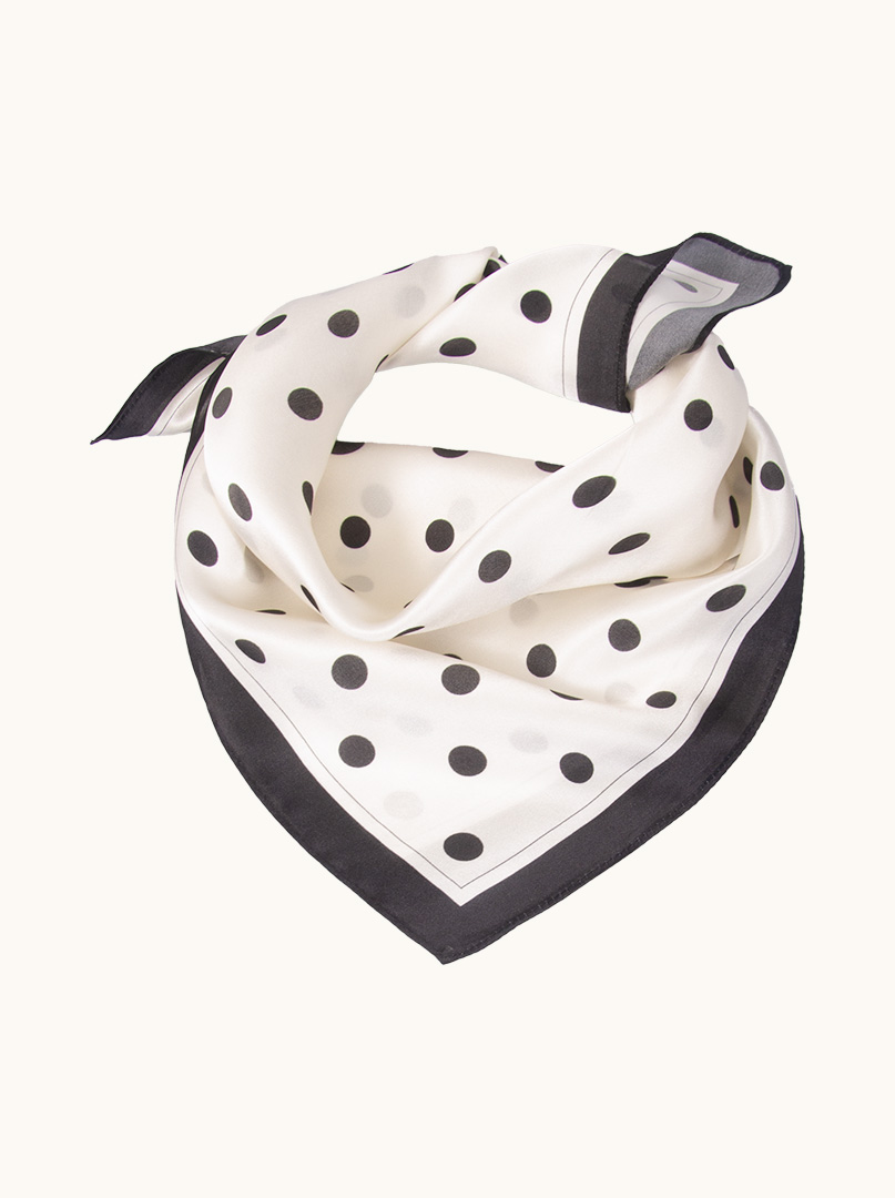Gavroshka silk classic elegance in peas 53 cm x 53 cm PREMIUM image 3