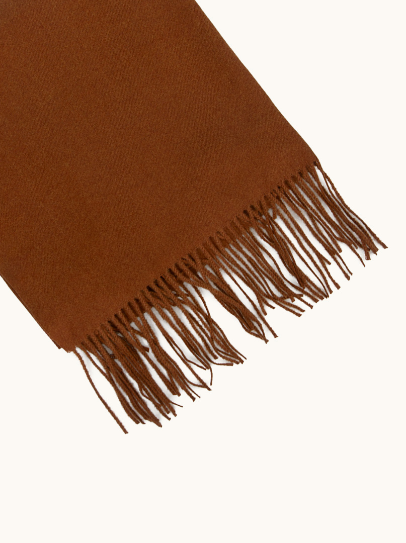 Brown scarf with tassels 70 cm x 180 cm image 4