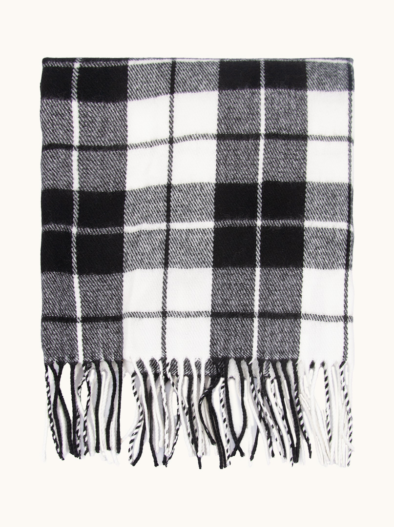 Warm checked scarf 180 cm x 80 cm image 1