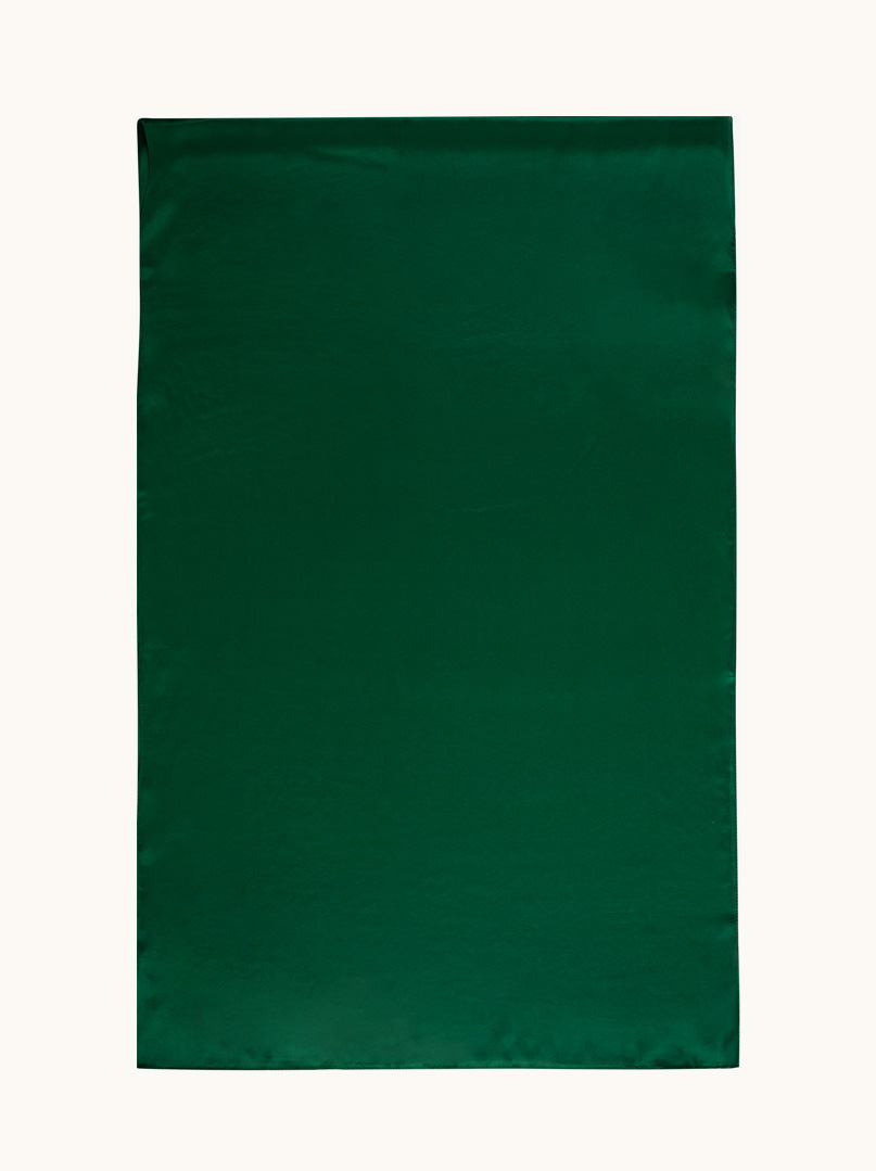 Large blue silk scarf with birds, 55x175 cm image 2