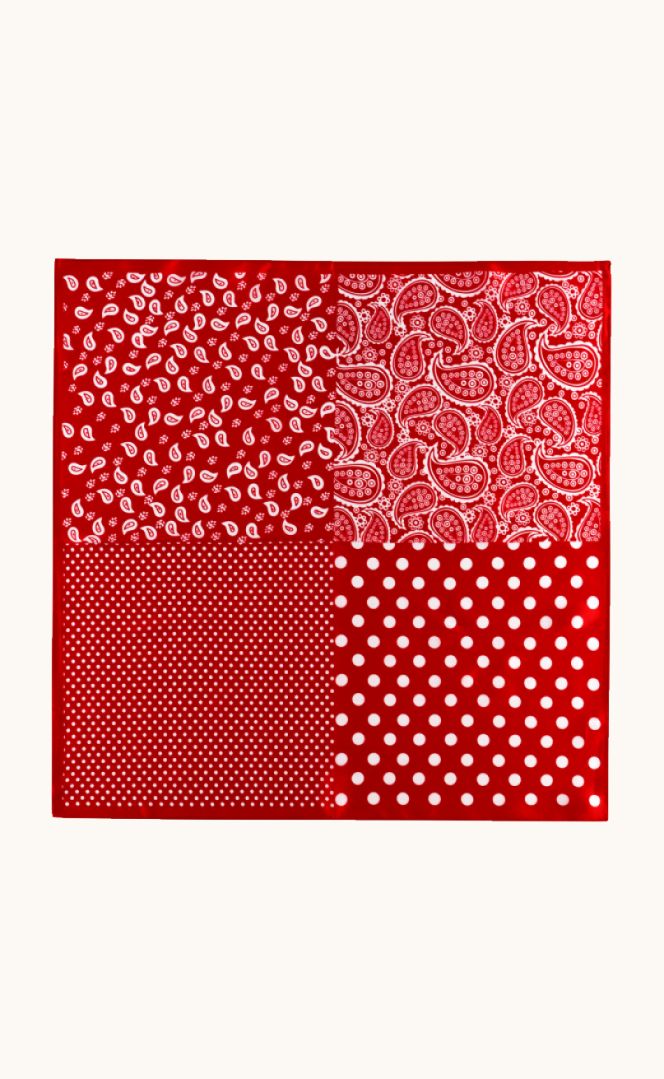 Raspberry silk gavroche 53 cm x 53 cm image 1