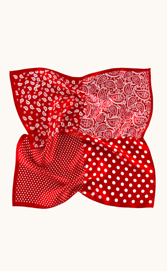 Raspberry silk gavroche 53 cm x 53 cm image 3