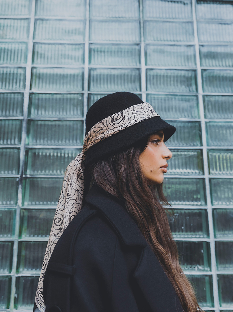 Rosa Ombra silk scarf, 42x160 cm PREMIUM image 2