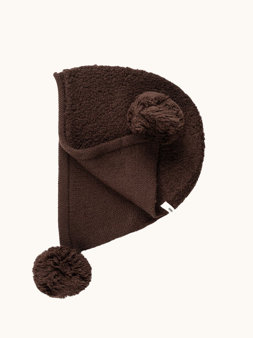 Beanie with binding 100% wool black image 2