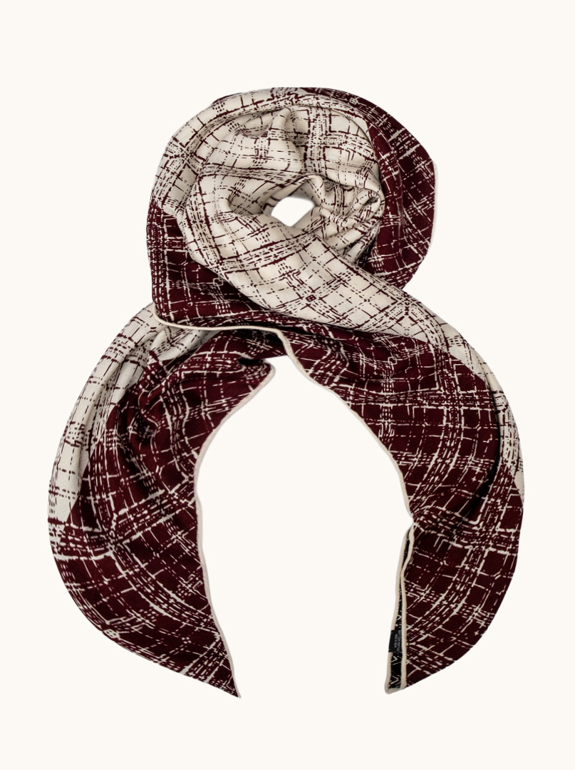 Wool and silk double sided shawl Touch of Luxury 105cm x105cm image 1