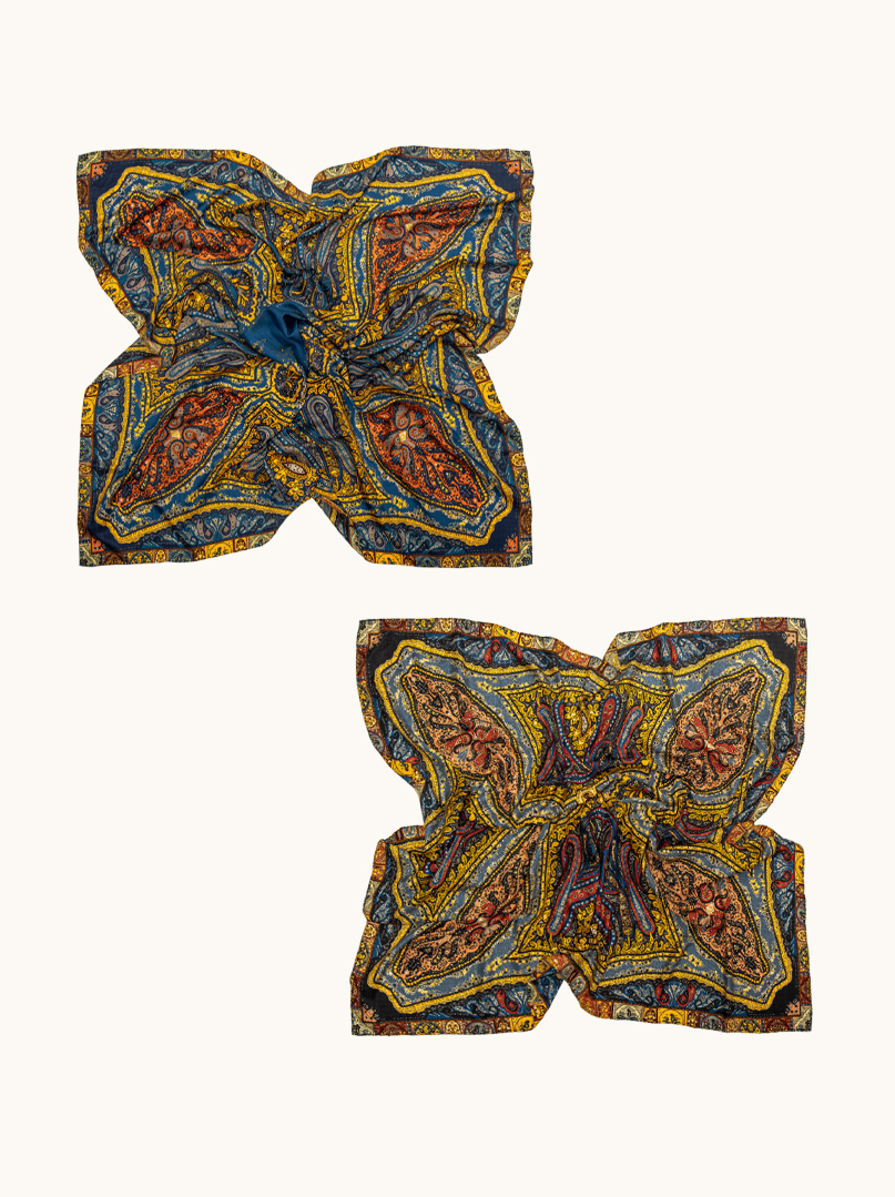 Large scarf wool with silk 130x130 cm image 2