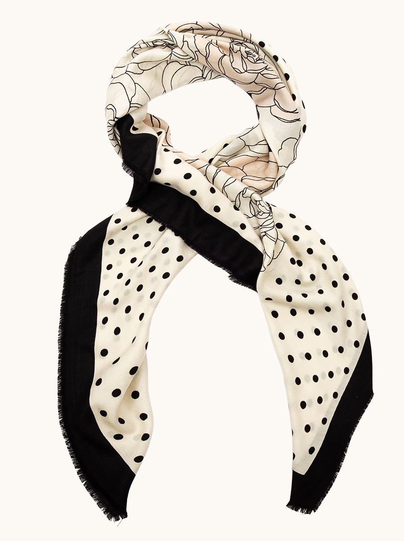 Large wool-silk shawl NUVIA 140x140 cm PREMIUM image 3