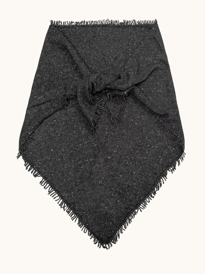 LUISA PREMIUM wool scarf with tassels 100% wool image 1