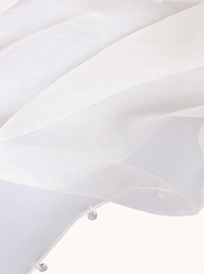 Pearl evening shawl with decorative beads 65cm x 185cm image 3