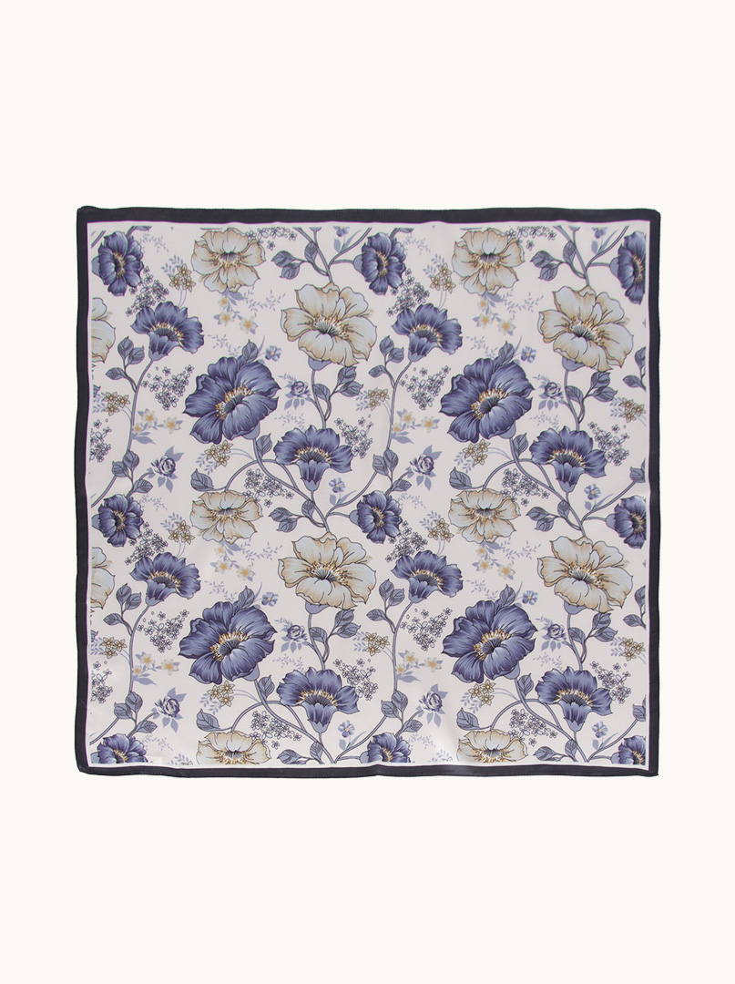 Botanical peace silk scarf 65cm x 65cm image 3