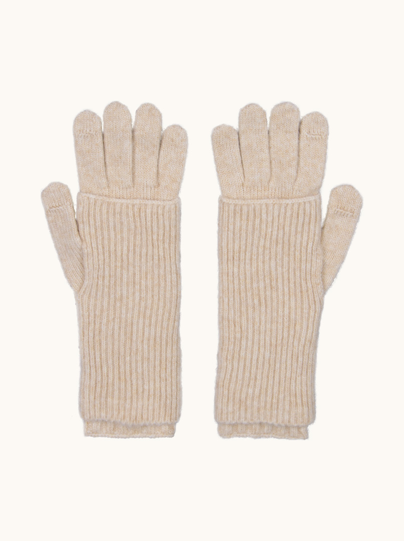 Wool gloves in beige color image 2