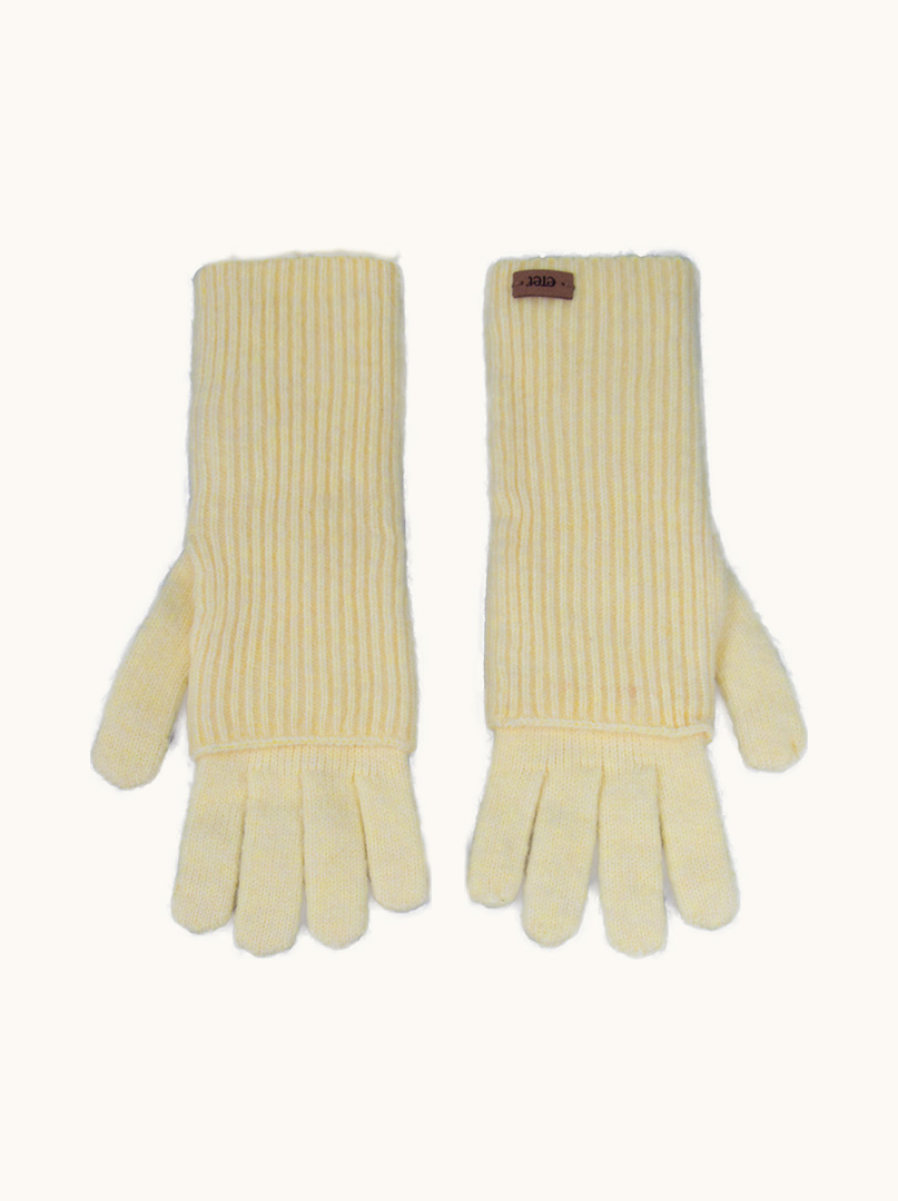 Wool gloves in yellow color image 1