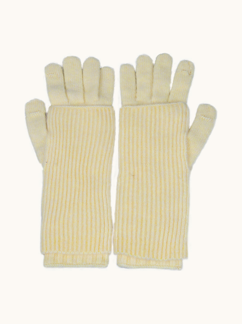 Wool gloves in yellow color image 2