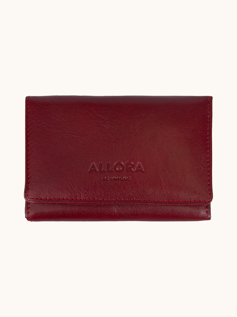 Small maroon leather wallet Allora - Allora image 1