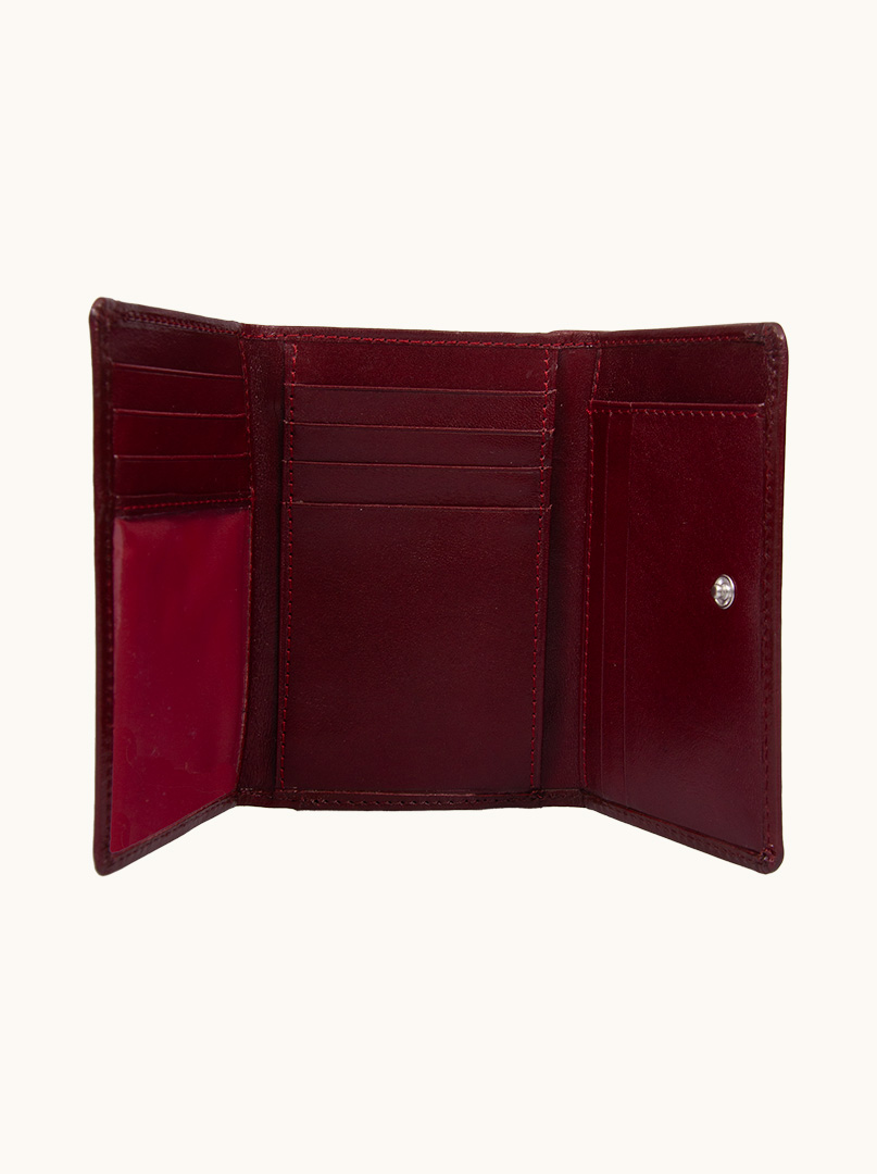 Small maroon leather wallet Allora - Allora image 2