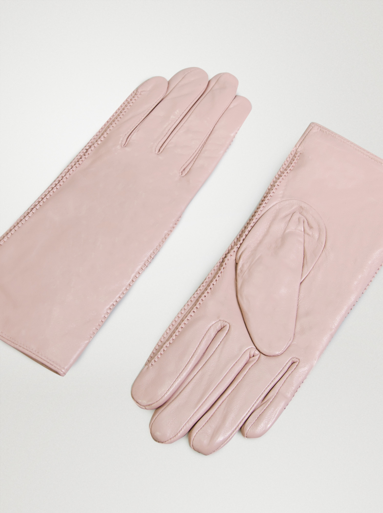Pink leather gloves - Allora image 2