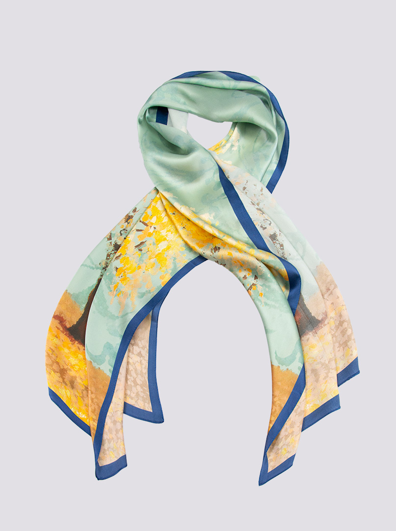 Scarf with  silk image 1