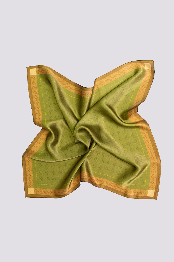 Silk scarf with pattern image 2
