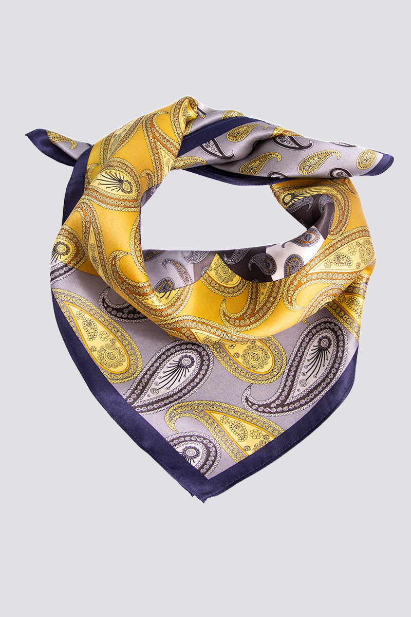 Silk scarf with pattern image 1